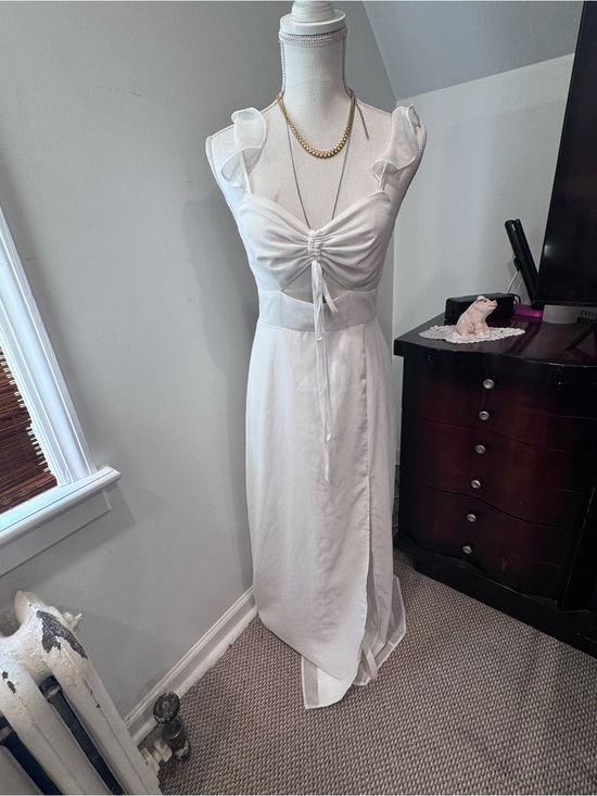 Lulus Dresses & Skirts - Lulu's White Backless Maxi Dress with Ruffle Straps